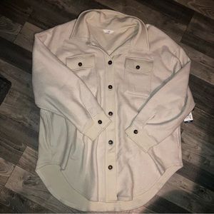 Women’s Ivory Fleece Jacket NWT